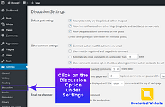Step-2 Click Discussion under Settings